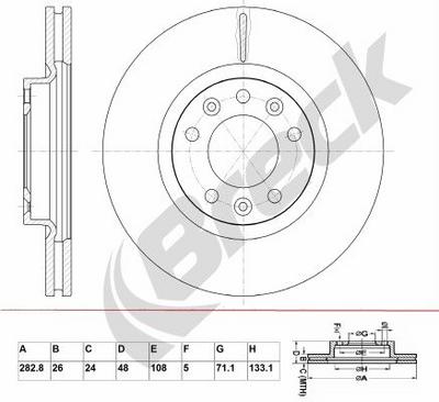 Peugeot 508 I 1.6 VTi Front Brake Discs - thumbnail image 2