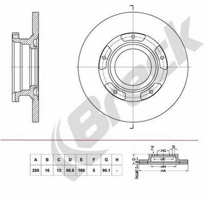 Ford Transit CUSTOM V362 Van/ Furgon 2.2 TDCi Rear Brake Discs - thumbnail image 3