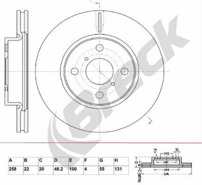 Daihatsu CHARADE VIII 1.33 16V Front Brake Discs - thumbnail image 2