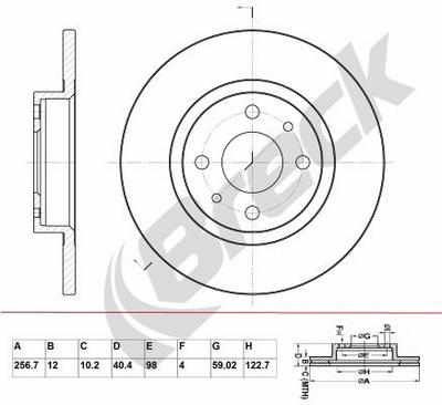 FIAT MAREA 1.9 TD 75 Front Brake Discs - thumbnail image 2