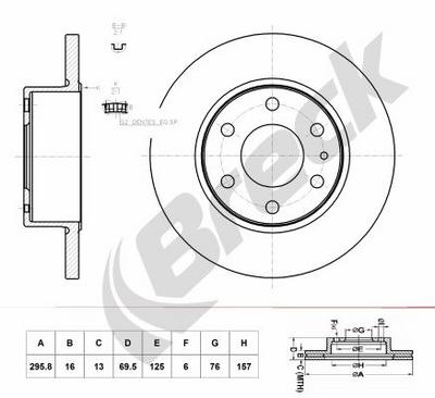 IVECO DAILY IV Bus 35S14, 35S14 /P Rear Brake Discs - thumbnail image 3