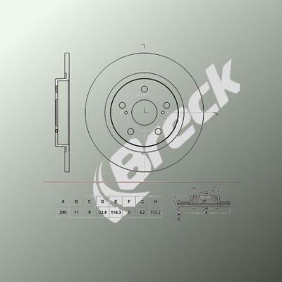 Toyota Avensis Estate 1.6 D4-D Rear Brake Discs