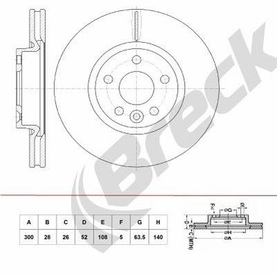 VOLVO S60 II DRIVe / D2 Front Brake Discs - thumbnail image 2