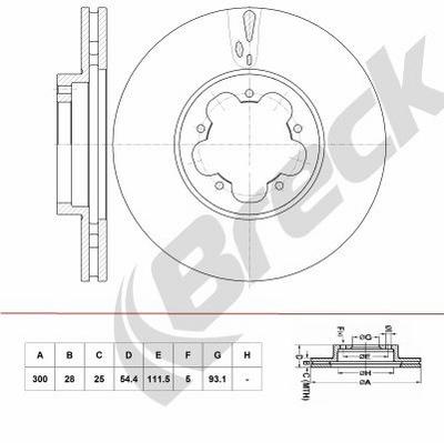 Ford Transit Tourneo Bus 2.2 Front Brake Discs - thumbnail image 2