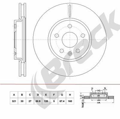 Vauxhall INSIGNIA Mk I Sedan 1.6 Front Brake Discs - thumbnail image 2