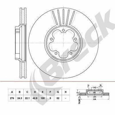 Ford Transit Bus 2.0 DI Front Brake Discs