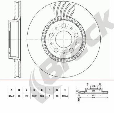 VOLVO S60 I 2.0 T Front Brake Discs - thumbnail image 2