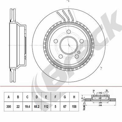 Mercedes-Benz E-Class T-Model 350 CGI Rear Brake Discs - thumbnail image 2