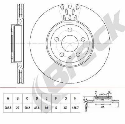 FIAT QUBO 1.3 D Multijet Front Brake Discs - thumbnail image 2
