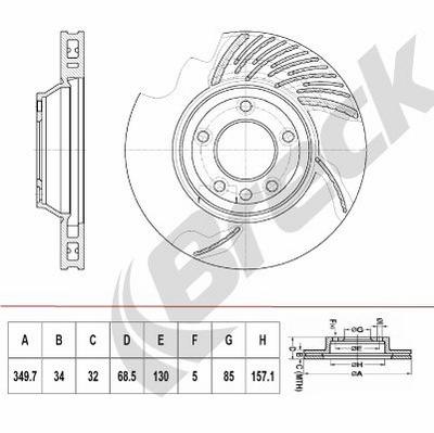 Porsche Cayenne Turbo 4.5 Front Brake Discs - thumbnail image 2