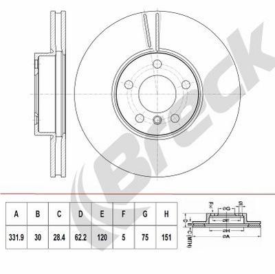 Porsche Cayenne Turbo 4.5 Rear Brake Discs - thumbnail image 2