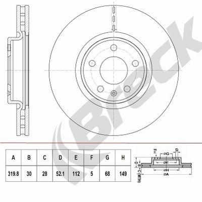 Audi Q5 2.0 TFSI Hybrid quattro Front Brake Discs - thumbnail image 2