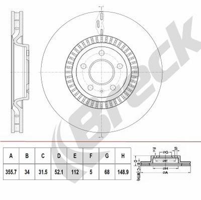 Audi A8 D4 3.0 TDI quattro Front Brake Discs - thumbnail image 2
