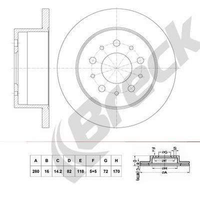 Citroën Relay II Bus 3.0 HDi 155 Rear Brake Discs - thumbnail image 3