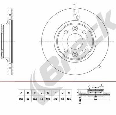 Dacia Sandero II TCe 90 Front Brake Discs - thumbnail image 2