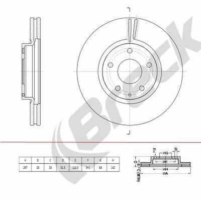 Mazda CX-5 2.2 D Front Brake Discs - thumbnail image 2