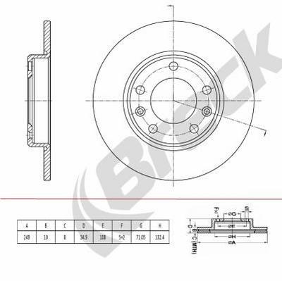 Peugeot 308 SW II 1.2 THP 110 Rear Brake Discs - thumbnail image 3