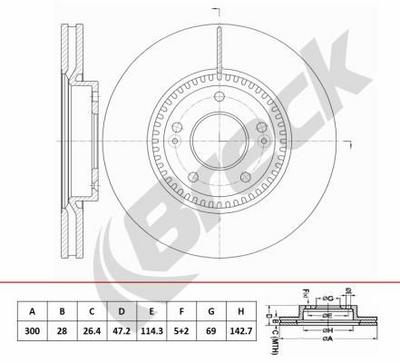 Hyundai i40 I CW 2.0 CVVT Front Brake Discs - thumbnail image 2