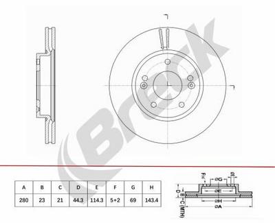 Kia Ceed 1.6 CVVT Front Brake Discs - thumbnail image 2