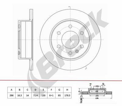 Mercedes-Benz SPRINTER 3-t Bus 210 CDI Rear Brake Discs - thumbnail image 3