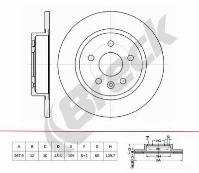 Chevrolet Trax 1.7 TD Rear Brake Discs - thumbnail image 3