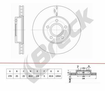 Ford Grand C-Max 1.0 EcoBoost Front Brake Discs - thumbnail image 2