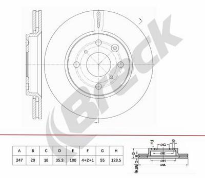 Toyota AYGO 1.4 D-4D Front Brake Discs - thumbnail image 2