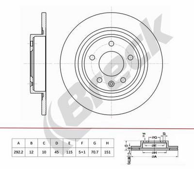 Vauxhall Ampera EV 150 Rear Brake Discs - thumbnail image 3