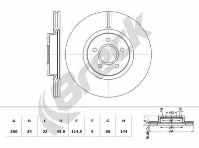 Nissan PULSAR Liftback 1.5 dCi Front Brake Discs - thumbnail image 2
