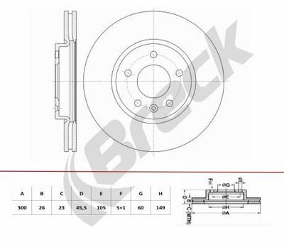 Chevrolet Trax 1.4 LPG Front Brake Discs - thumbnail image 2