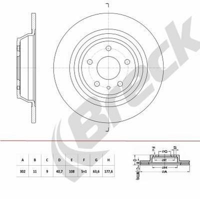 VOLVO S60 II 2.0 T Rear Brake Discs - thumbnail image 2