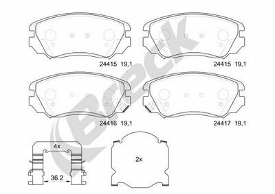 Vauxhall Insignia Mk I Sedan 1.6 SIDI Front Brake Pads - thumbnail image 2