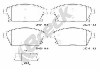 Cadillac Ats 2.0 AWD Front Brake Pads - thumbnail image 2