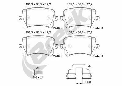 SEAT Alhambra 1.4 TSI Rear Brake Pads - thumbnail image 2