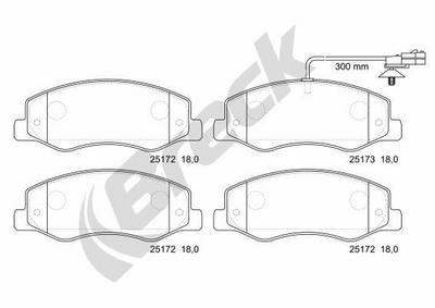 Vauxhall Movano Mk II VAN 2.3 CDTI RWD Rear Brake Pads - thumbnail image 2