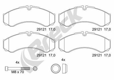 Renault MASCOTT Platform/ Chassis 90 Front Brake Pads - thumbnail image 2