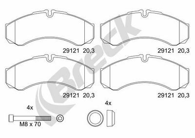 Renault MASCOTT Platform/ Chassis 90 Front Brake Pads - thumbnail image 2