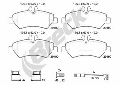 Volkswagen CRAFTER 30-35 Bus 2.5 TDI Rear Brake Pads - thumbnail image 2