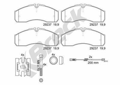 Mercedes-Benz VARIO Van/ Furgon 615 D, 616 D Front Brake Pads - thumbnail image 2