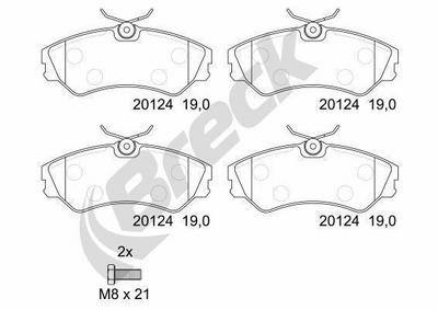 Volkswagen Transporter / Caravelle Mk IV Bus 1.9 TD Front Brake Pads - thumbnail image 3