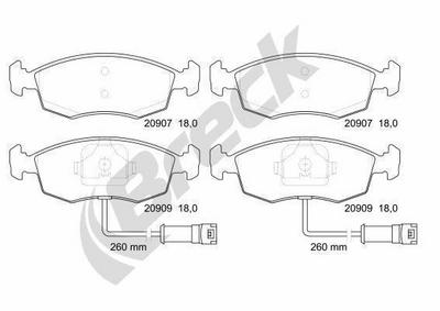 Panther Kallista 2.8 i Front Brake Pads - thumbnail image 3