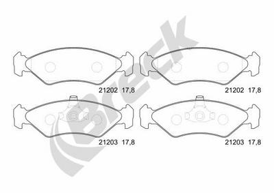 Ford Ka 1.3 i ROCAM Front Brake Pads - thumbnail image 2
