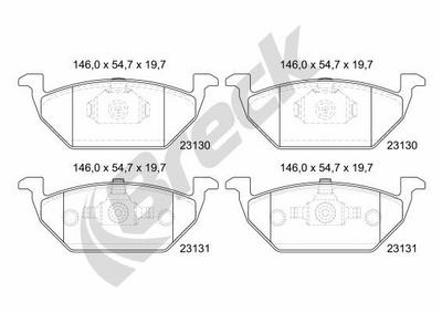 Audi A3 1.6 Front Brake Pads - thumbnail image 2
