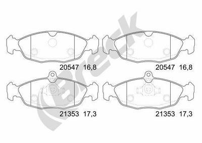 Vauxhall Corsa Mk I 1.7 D Front Brake Pads - thumbnail image 3