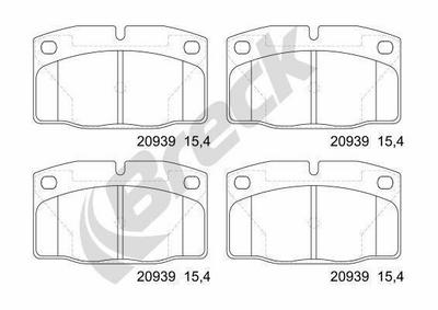 Vauxhall Cavalier Mk II Sedan 1.6 S Front Brake Pads - thumbnail image 4