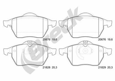 Vauxhall Vectra Liftback 2.6 i V6 Front Brake Pads - thumbnail image 2