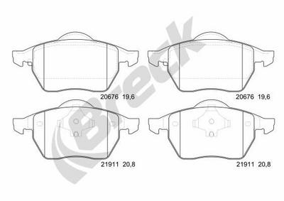 Audi A3 1.8 T Quattro Front Brake Pads - thumbnail image 2