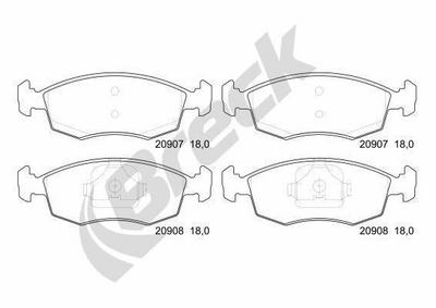 Ford Escort Mk VI RS 2000 4x4 Front Brake Pads - thumbnail image 4