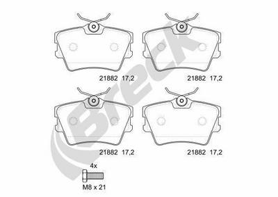 Volkswagen Transporter / Caravelle Mk IV Bus 2.0 Rear Brake Pads - thumbnail image 4