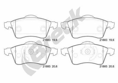 Volkswagen Transporter / Caravelle Mk IV Bus 2.8 VR 6 Front Brake Pads - thumbnail image 4